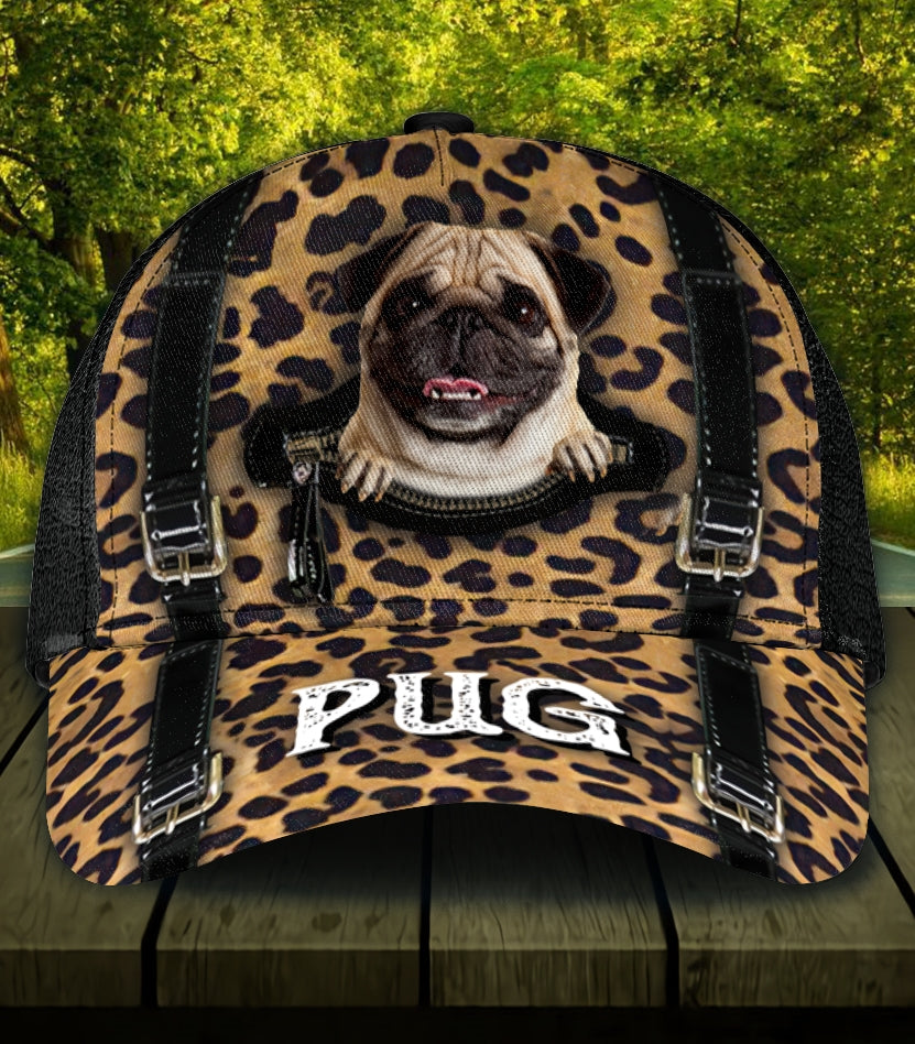 Personalized Pug Classic Cap Trucker Hats Custom Hats Gifts For Men & Women