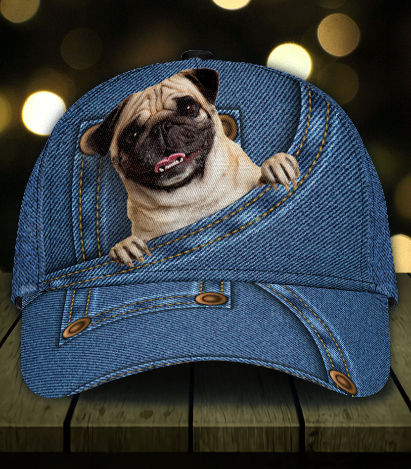 Personalized Pug Classic Cap Trucker Hats Custom Hats Gifts For Men & Women
