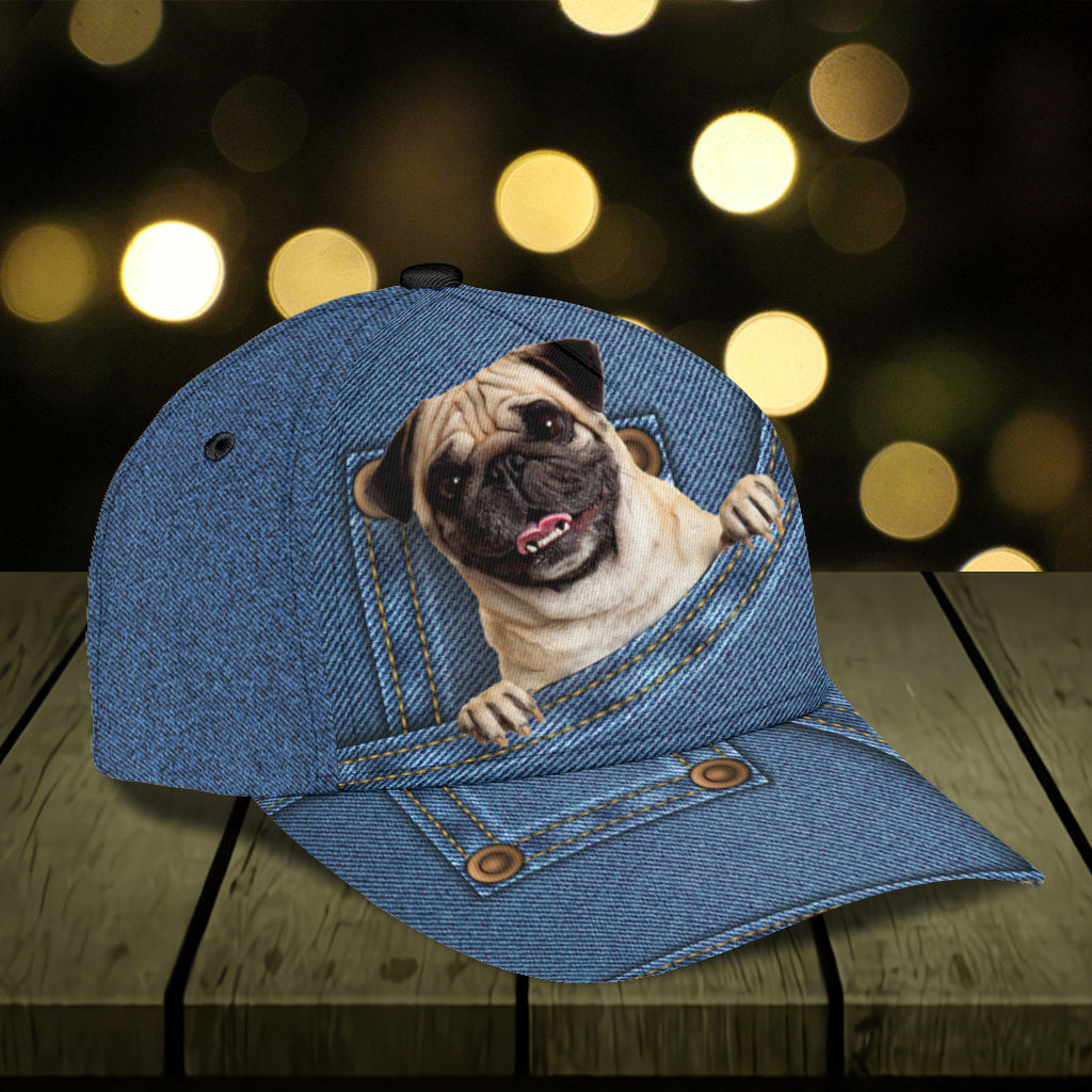 Personalized Pug Classic Cap Trucker Hats Custom Hats Gifts For Men & Women