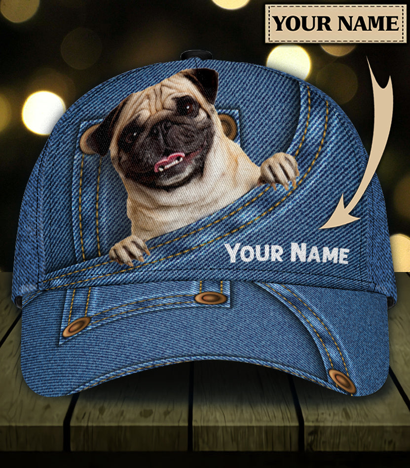 Personalized Pug Classic Cap Trucker Hats Custom Hats Gifts For Men & Women