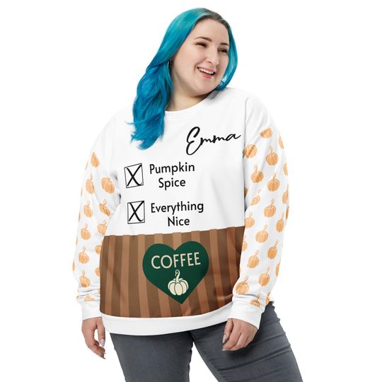 Personalized Pumpkin Spice Coffee Sweatshirt for Coffee Lovers - Image 16