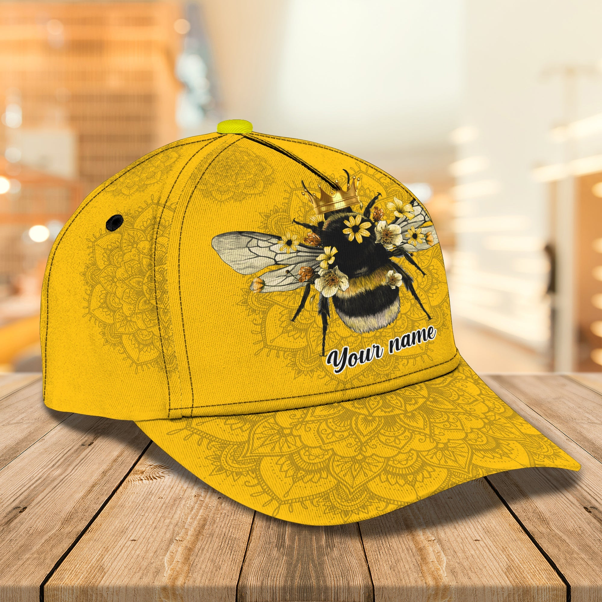 Personalized Queen Bee Cap - Custom Classic Cap For Bee Lovers Trucker Hats Custom Hats Gifts For Men & Women