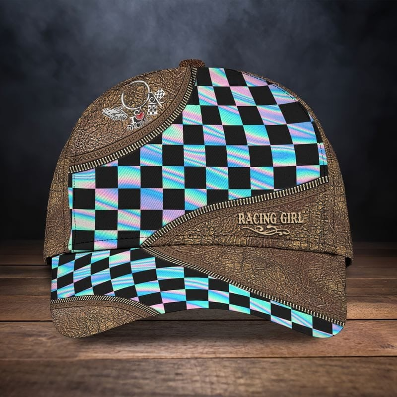Personalized Racing Girl Trucker Hats Custom Hats Gifts For Men & Women