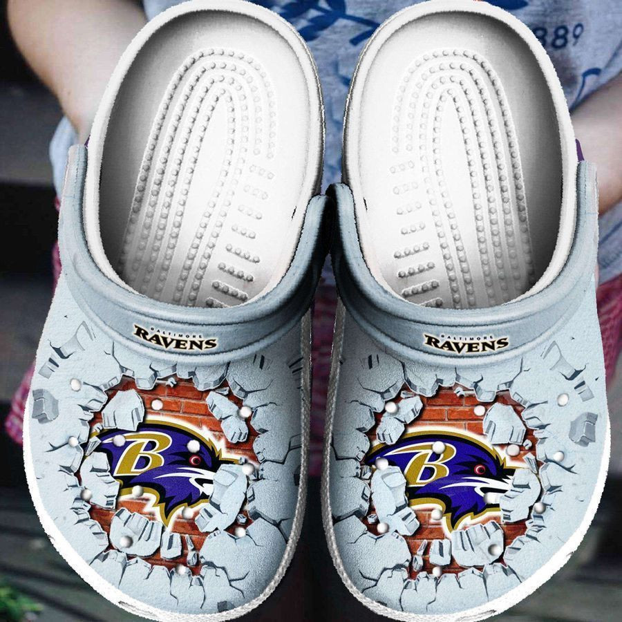 Personalized Ravens Football Team Crocs Clog Custom Name Shoes
