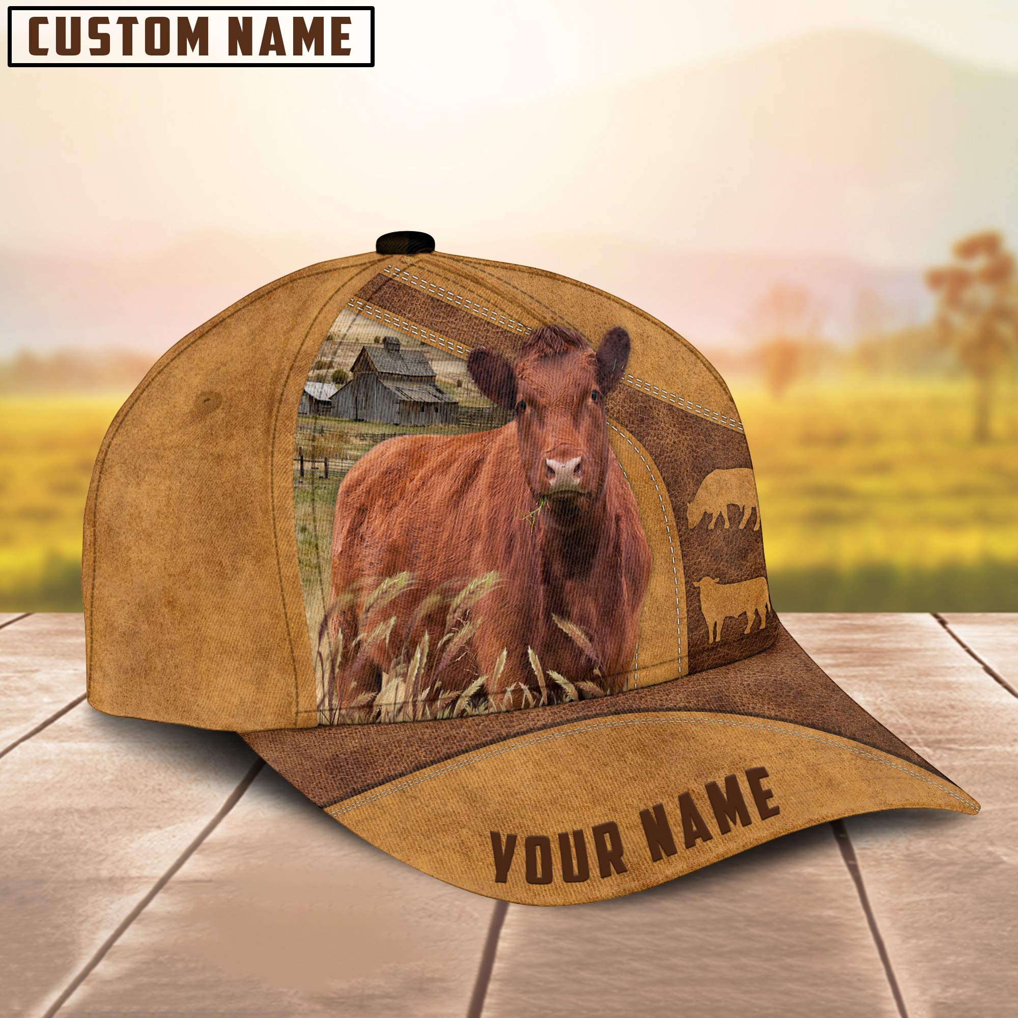 Personalized Red Angus Cattle Cap, Cattle Hat, Farm Baseball Hat, Cap Hat For Farmer Farm Lover Trucker Hats Custom Hats Gifts For Men & Women