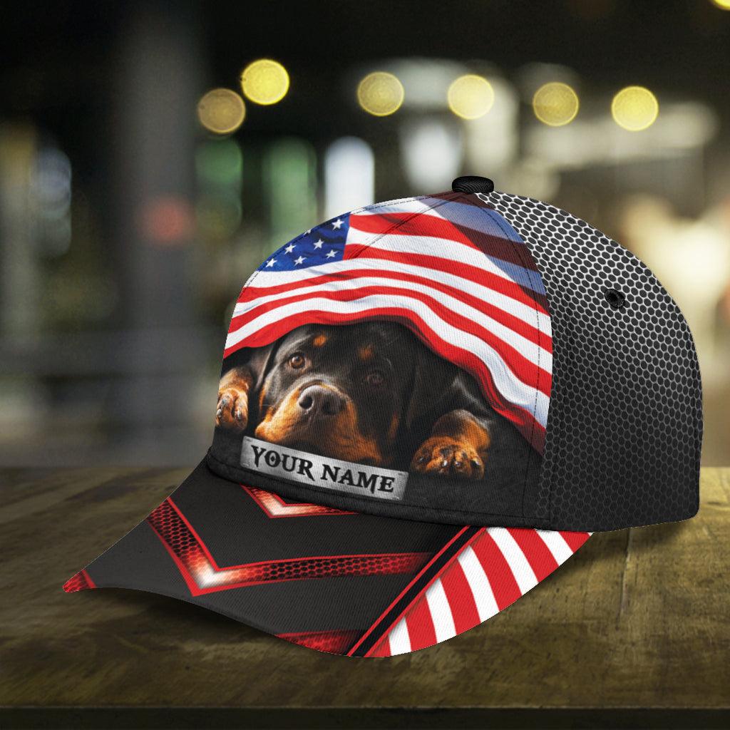 Personalized Rottweiler Classic Cap Trucker Hats Custom Hats Gifts For Men & Women