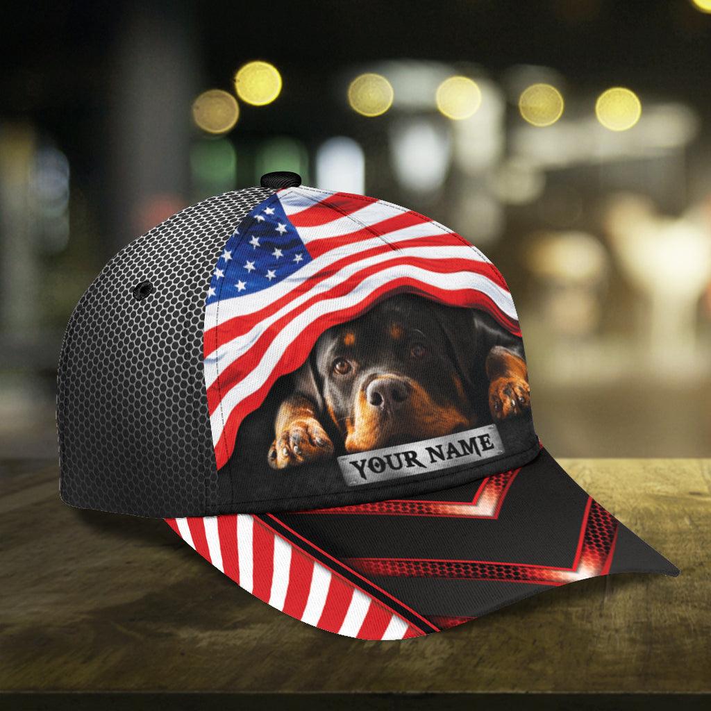 Personalized Rottweiler Classic Cap Trucker Hats Custom Hats Gifts For Men & Women