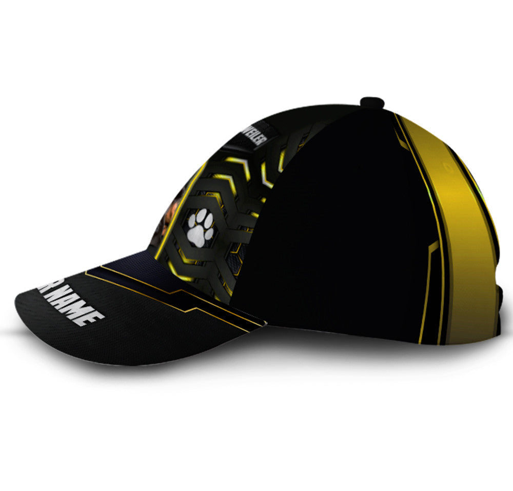 Personalized Rottweiler Dog Dark Hat Classic Cap Trucker Hats Custom Hats Gifts For Men & Women