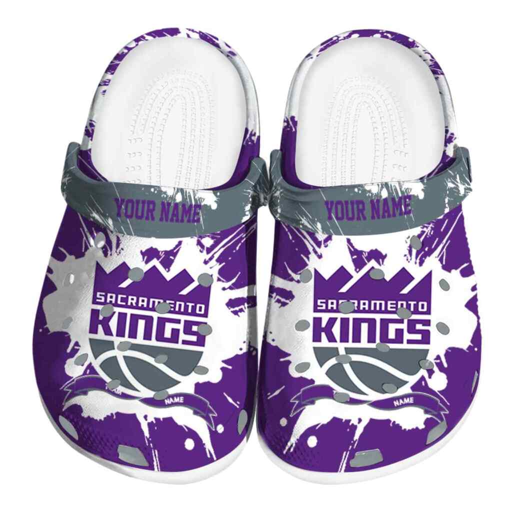 Personalized Sacramento Kings Splatter Pattern ClogTVC1801693
