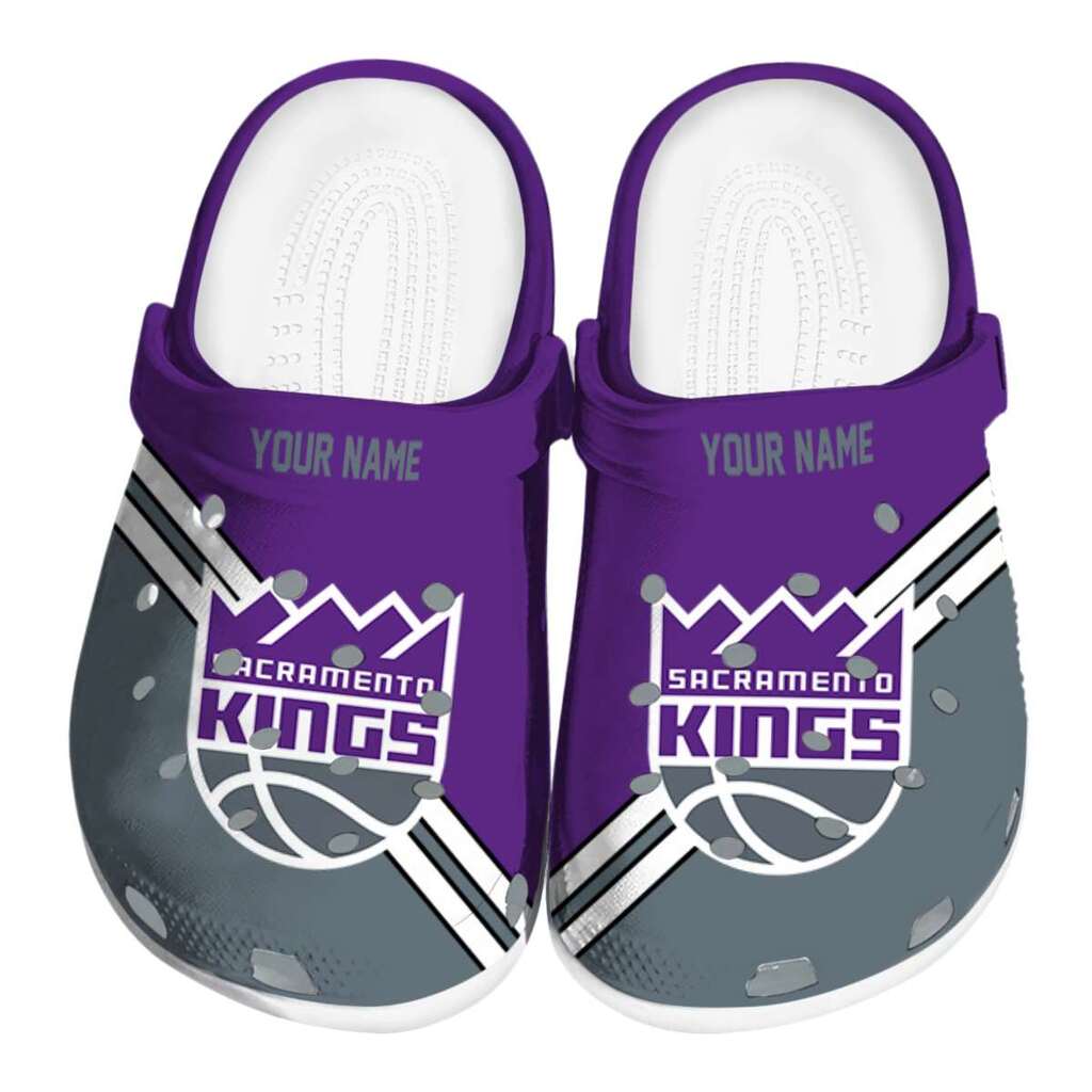 Personalized Sacramento Kings Striped Accents ClogTVC1801694