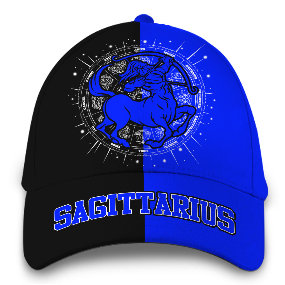 Personalized Sagittarius Blue Zodiac Hat Classic Cap Trucker Hats Custom Hats Gifts For Men & Women