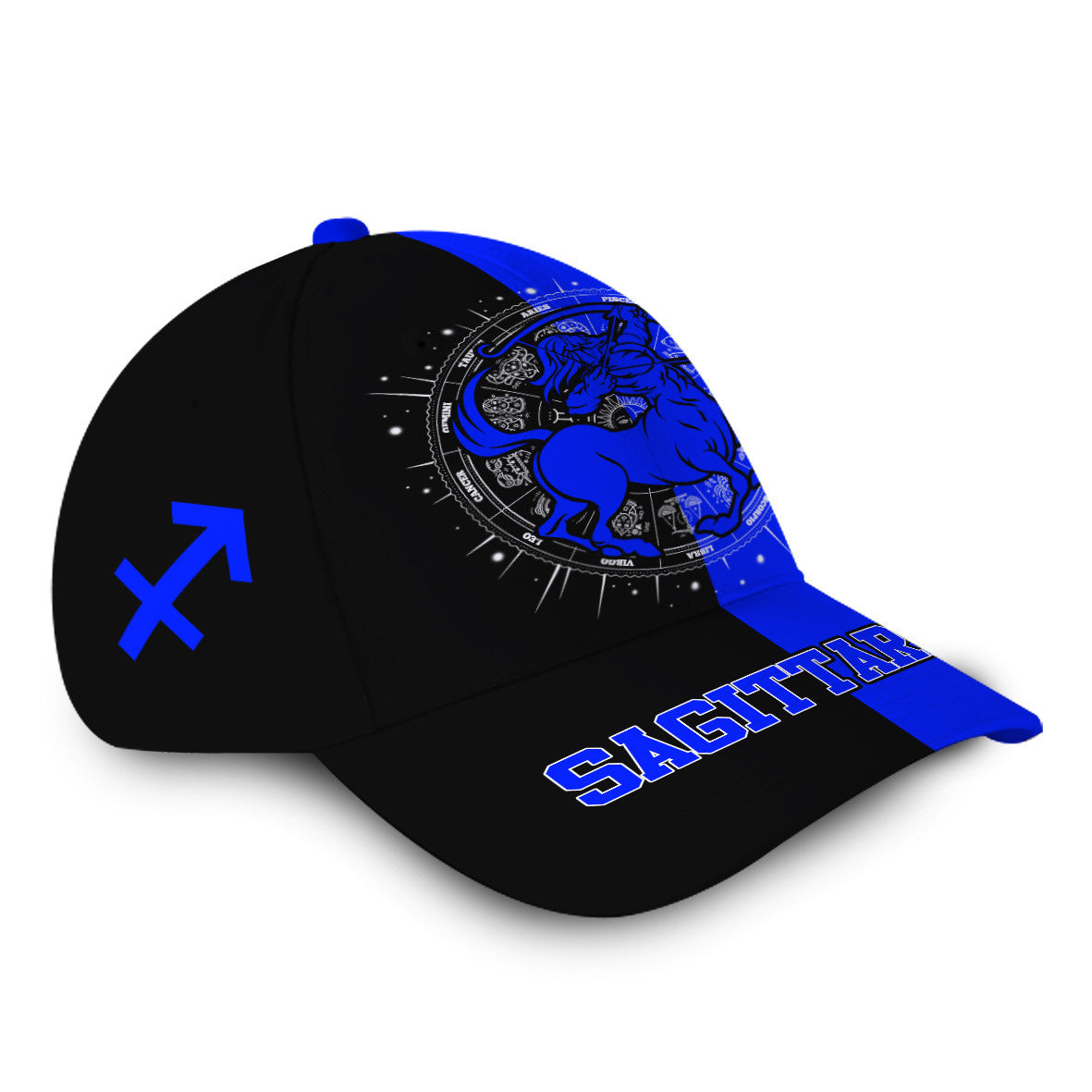 Personalized Sagittarius Blue Zodiac Hat Classic Cap Trucker Hats Custom Hats Gifts For Men & Women