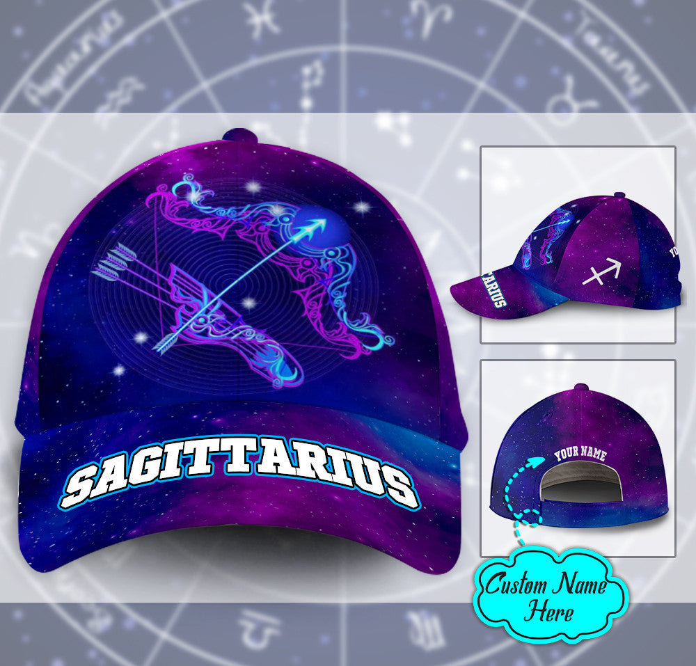 Personalized Sagittarius Miraculous Galaxy Hat Classic Cap Trucker Hats Custom Hats Gifts For Men & Women