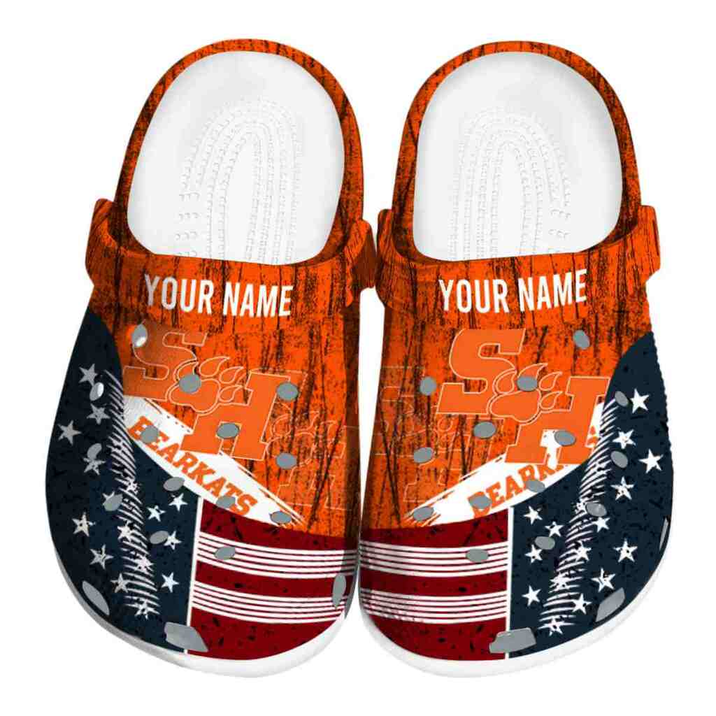 Personalized Sam Houston Bearkats Star-Spangled Side Pattern ClogTVC1801726