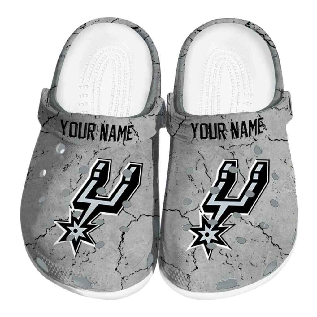 Personalized San Antonio Spurs Cracked Texture ClogTVC1801733