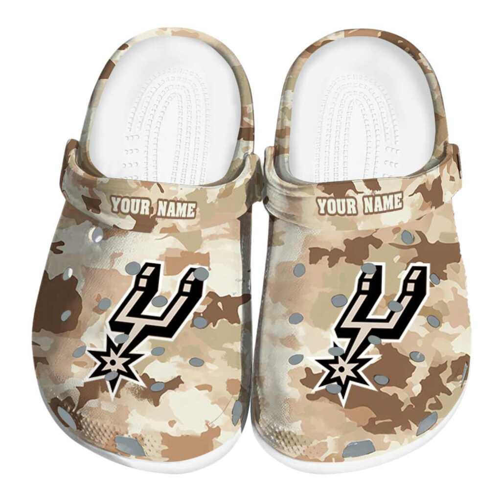 Personalized San Antonio Spurs Desert Camo ClogTVC1801733