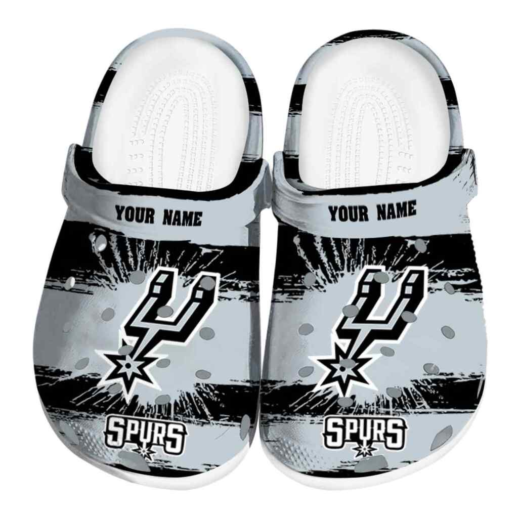 Personalized San Antonio Spurs Paint Splatter Graphics ClogTVC1801733