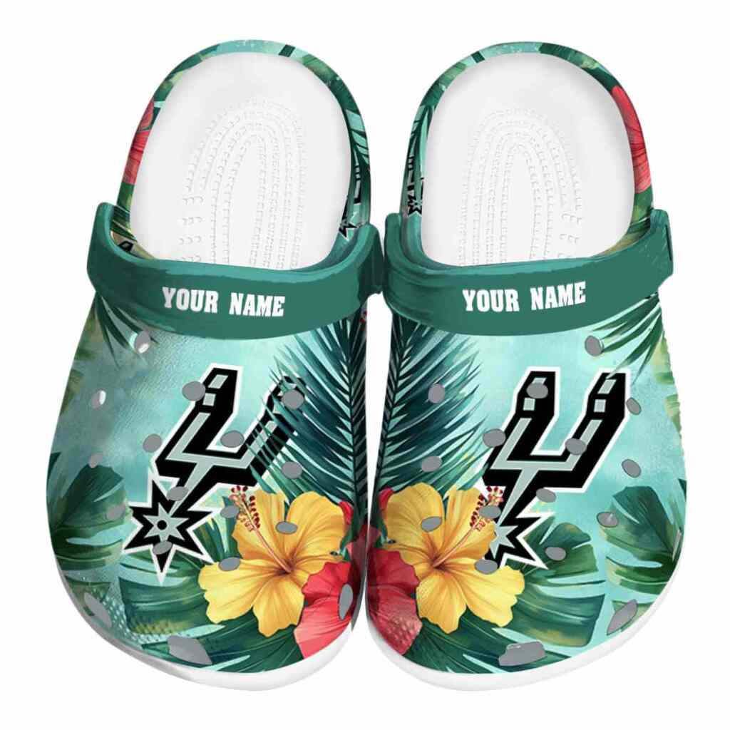 Personalized San Antonio Spurs Tropical Vibes ClogTVC1801733