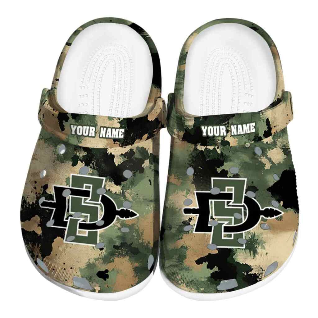 Personalized San Diego State Aztecs Camouflage Craze ClogTVC1801771