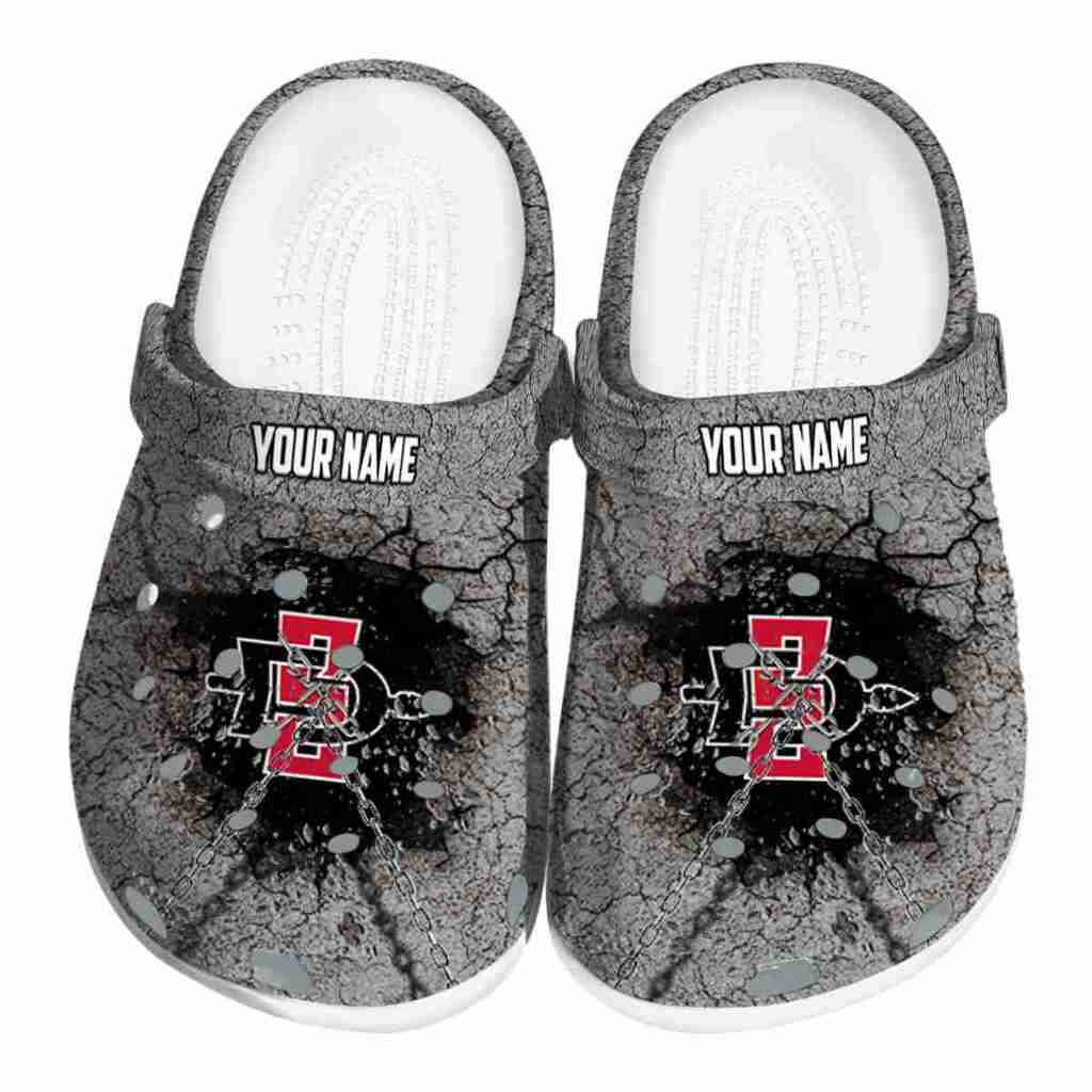 Personalized San Diego State Aztecs Cracked Ground Texture ClogTVC1801718