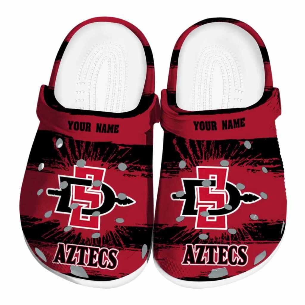 Personalized San Diego State Aztecs Paint Splatter Graphics ClogTVC1801726