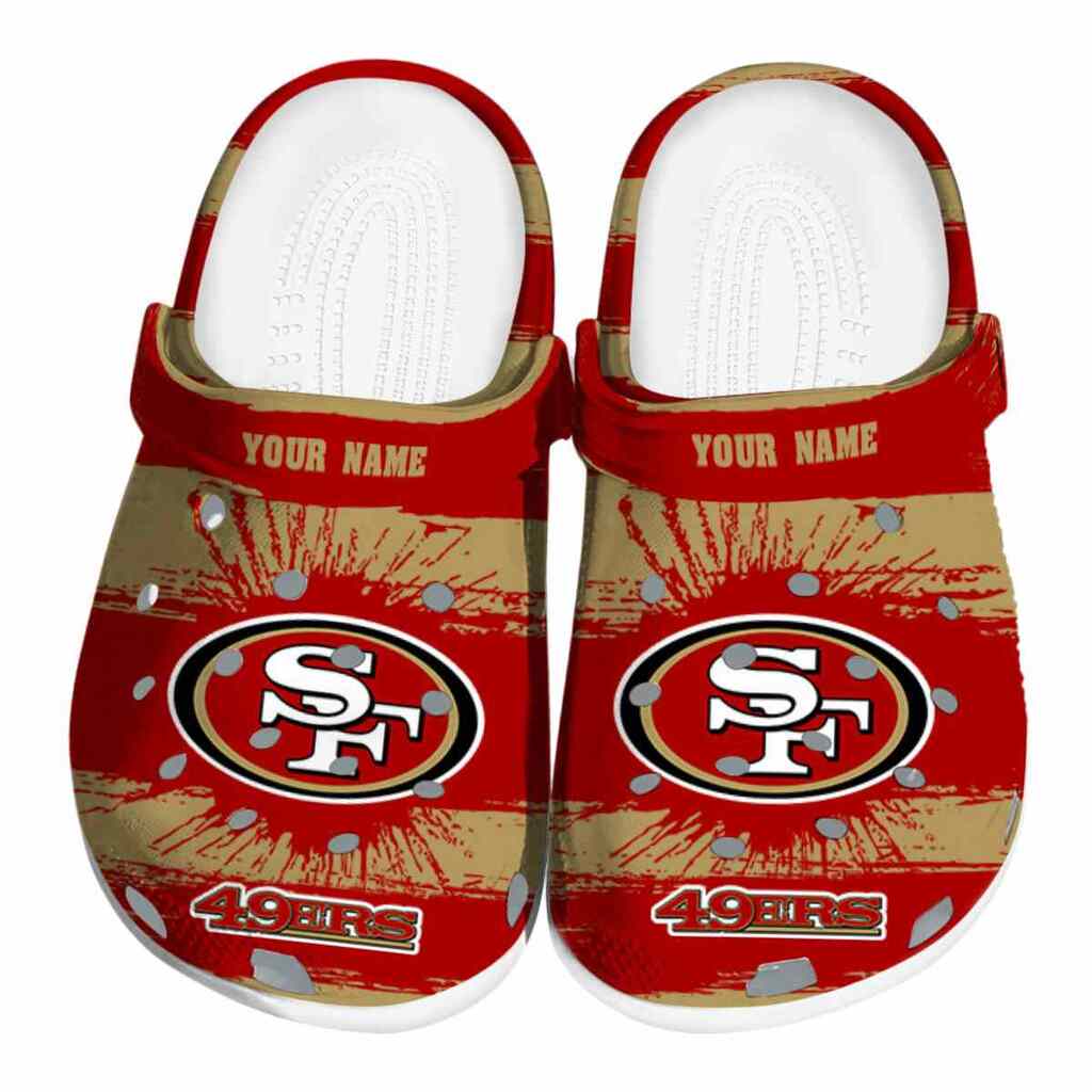 Personalized San Francisco 49ers Paint Splatter Graphics ClogTVC180135