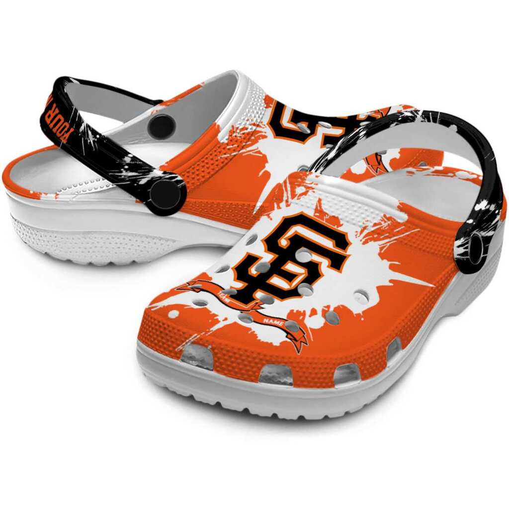 Personalized San Francisco Giants Splatter Pattern ClogTVC180136 - Image 3