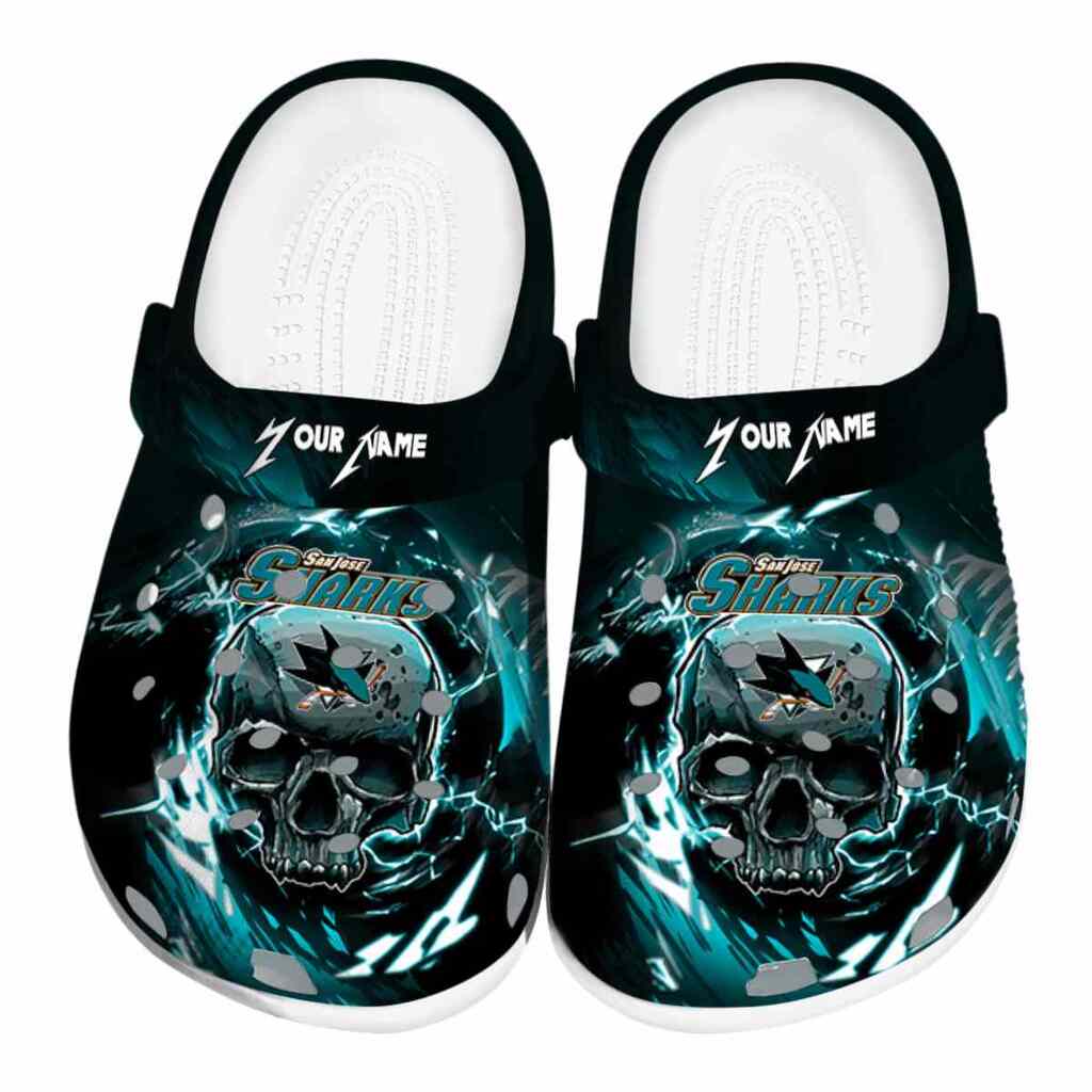 Personalized San Jose Sharks Gothic Skull ClogTVC1801902