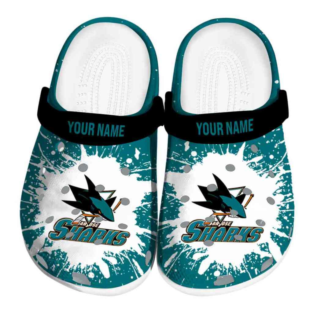 Personalized San Jose Sharks Splash Art ClogTVC1801904