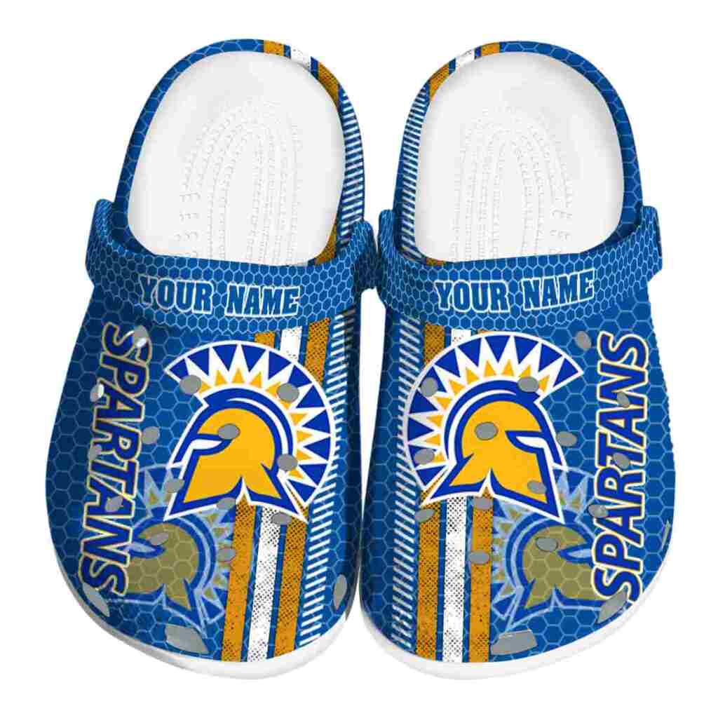 Personalized San Jose State Spartans Contrasting Stripes ClogTVC1801726