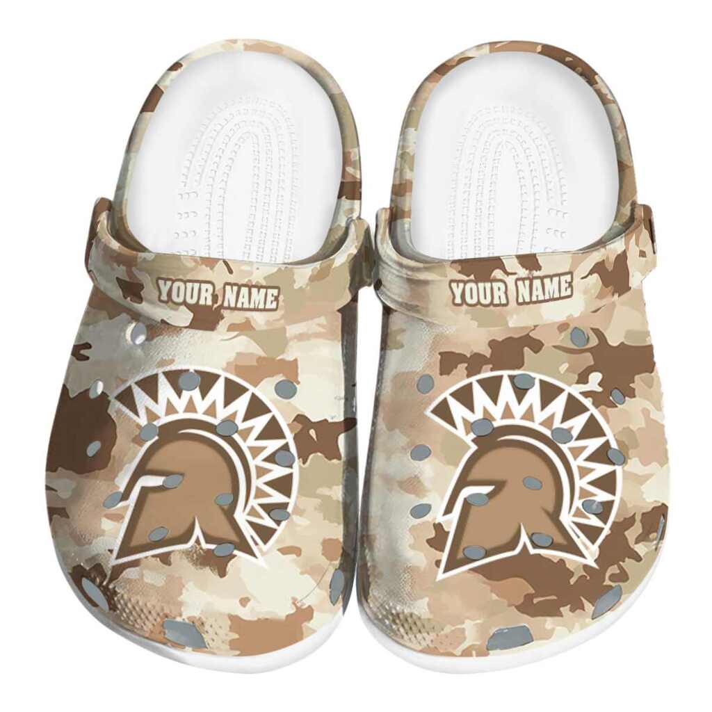Personalized San Jose State Spartans Desert Camo ClogTVC1801771