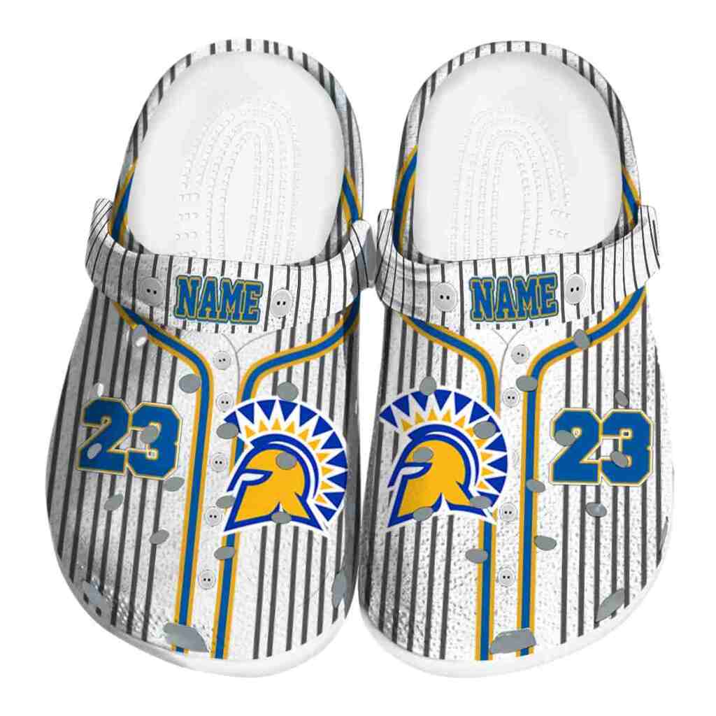 Personalized San Jose State Spartans Pinstripe Pattern ClogTVC1801718
