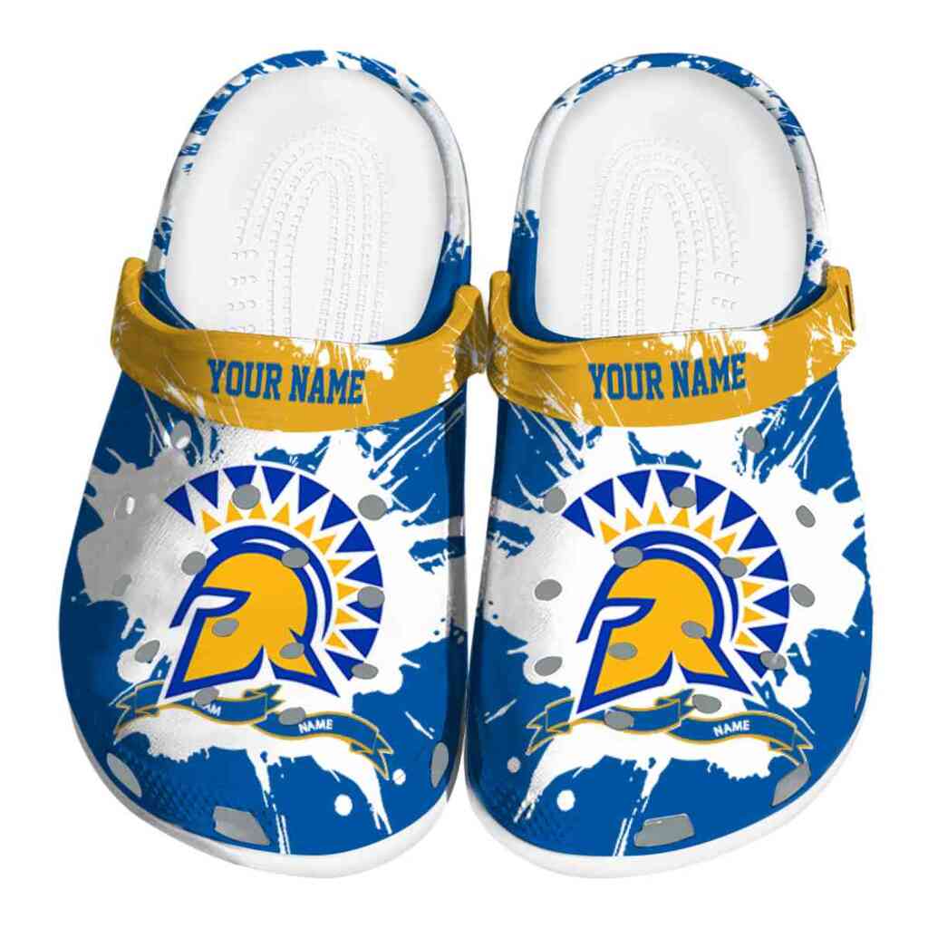 Personalized San Jose State Spartans Splatter Pattern ClogTVC1801726