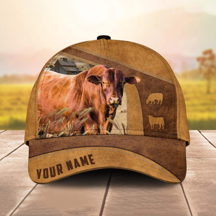 Personalized Santa Gertrudis Hat for Farmers, Santa Gertrudis Classic Cap for Men, Husband, Dad Trucker Hats Custom Hats Gifts For Men & Women