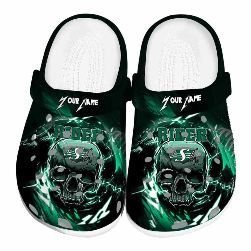 Personalized Saskatchewan Roughriders Gothic Skull ClogTVC1801820