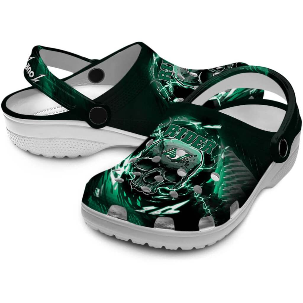 Personalized Saskatchewan Roughriders Gothic Skull ClogTVC1801820 - Image 3