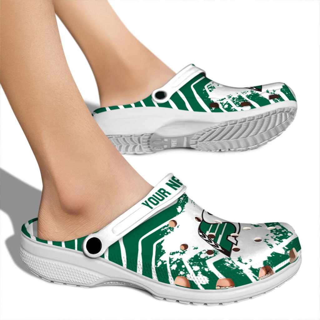 Personalized Saskatchewan Roughriders Zigzag Paint Burst ClogTVC1801794 - Image 2