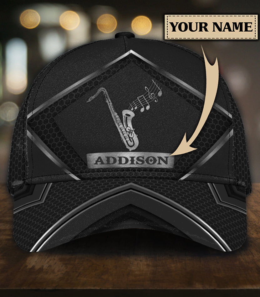 Personalized Saxophone Classic Cap, Gift for Music Lovers, Saxophone Lovers Trucker Hats Custom Hats Gifts For Men & Women