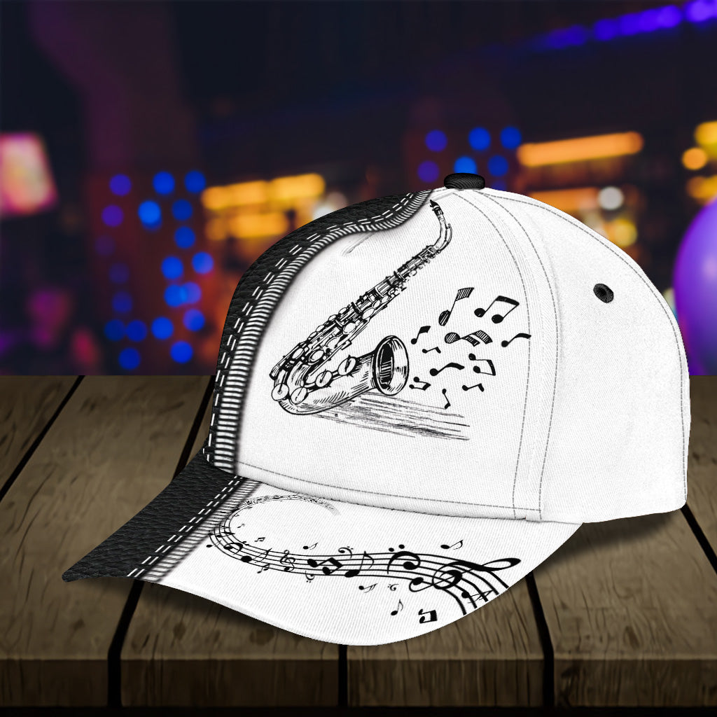 Personalized Saxophone Classic Cap, Gift for Music Lovers, Saxophone Lovers Trucker Hats Custom Hats Gifts For Men & Women