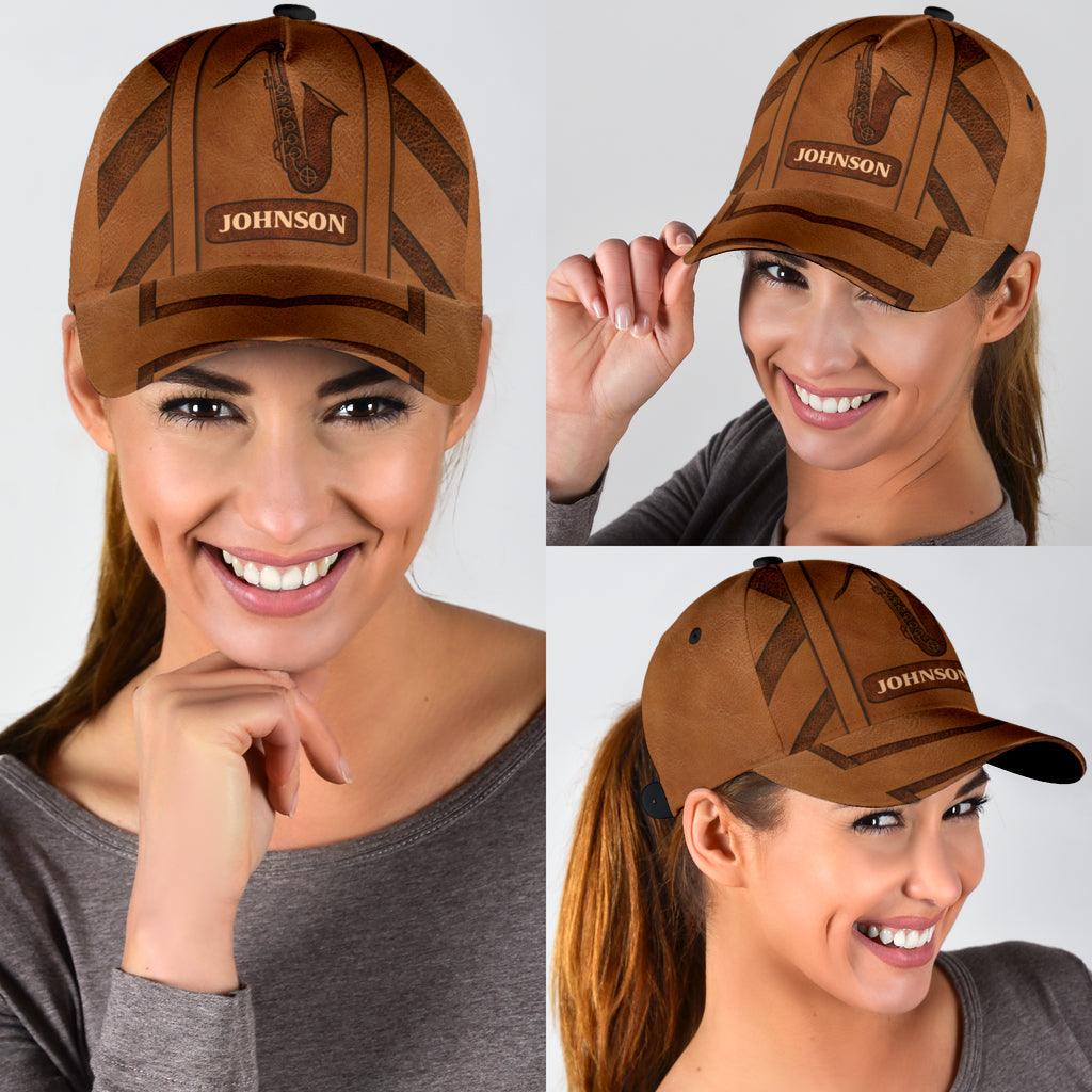 Personalized Saxophone Classic Cap, Personalized Gift for Music Lovers, Saxophone Lovers Trucker Hats Custom Hats Gifts For Men & Women
