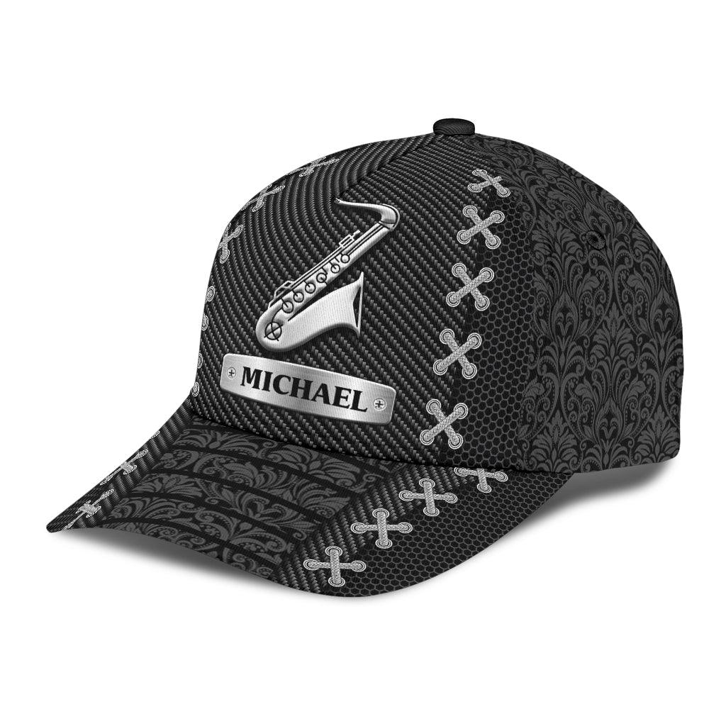 Personalized Saxophone Classic Cap, Personalized Gift for Music Lovers, Saxophone Lovers Trucker Hats Custom Hats Gifts For Men & Women