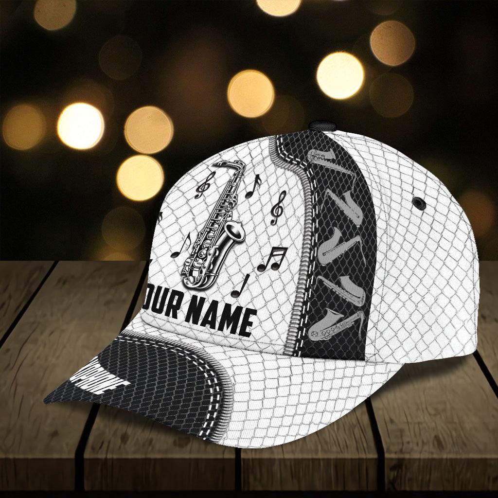 Personalized Saxophone Classic Cap, Personalized Gift for Music Lovers, Saxophone Lovers Trucker Hats Custom Hats Gifts For Men & Women