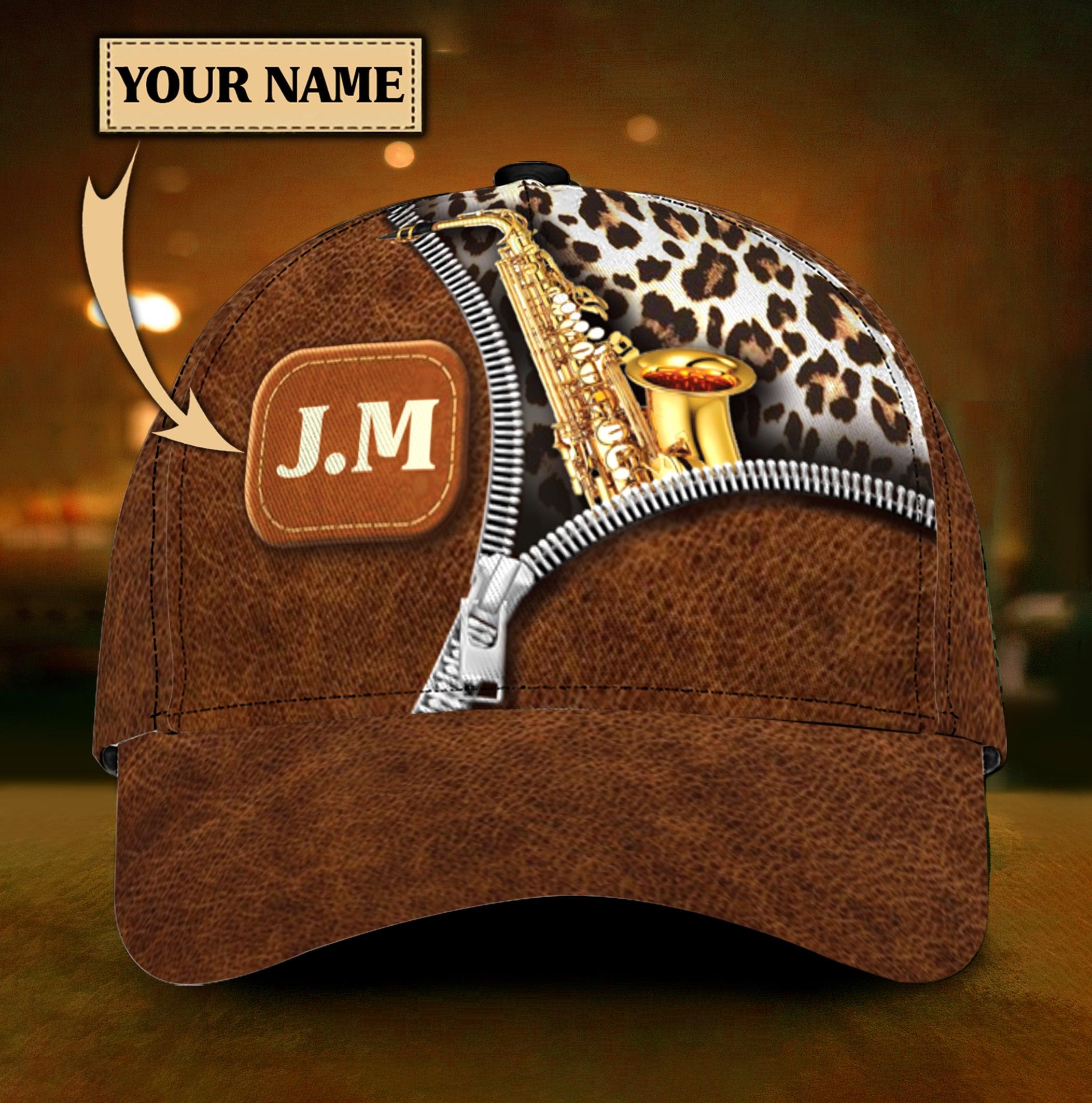 Personalized Saxophone Classic Cap, Personalized Gift for Music Lovers, Saxophone Lovers Trucker Hats Custom Hats Gifts For Men & Women