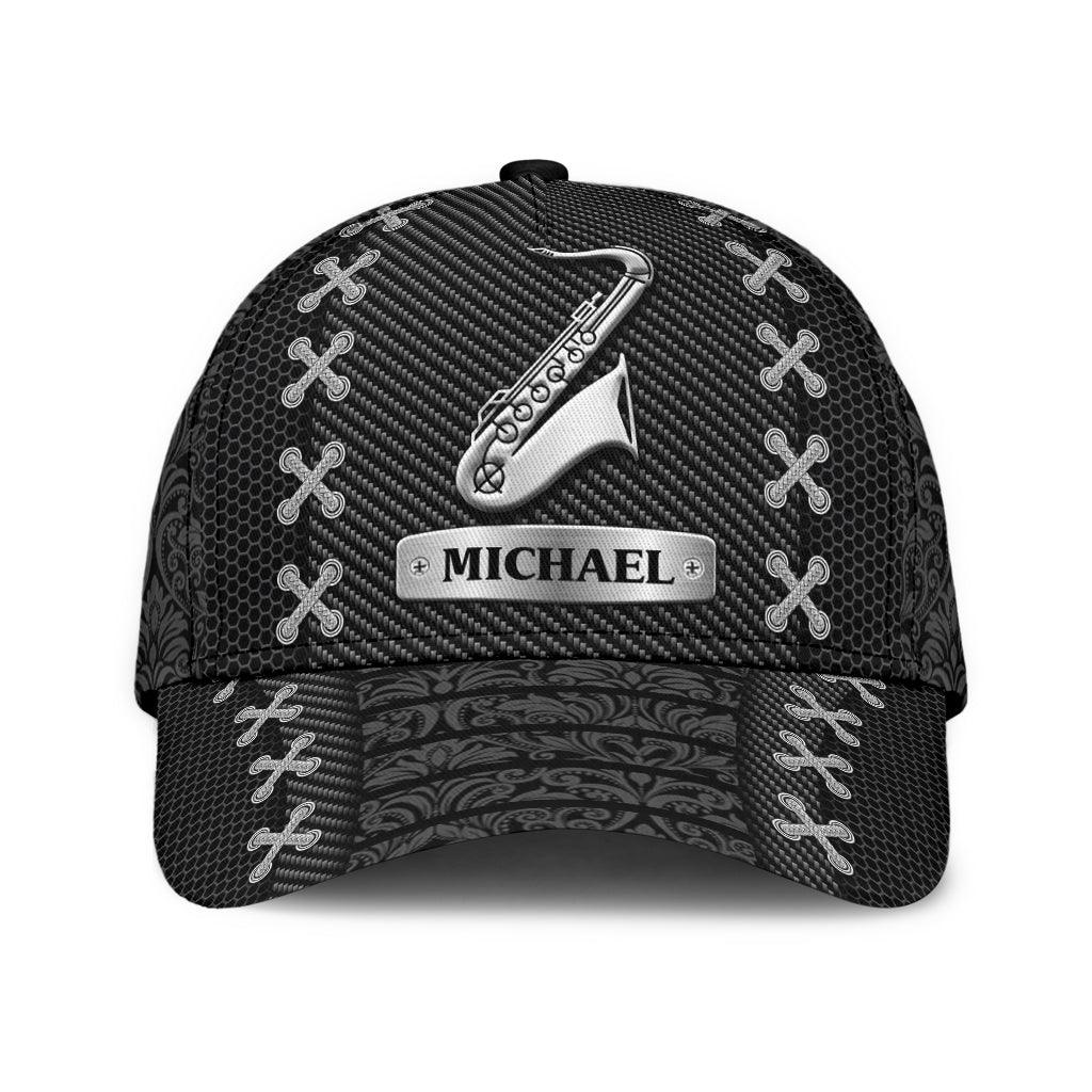 Personalized Saxophone Classic Cap, Personalized Gift for Music Lovers, Saxophone Lovers Trucker Hats Custom Hats Gifts For Men & Women