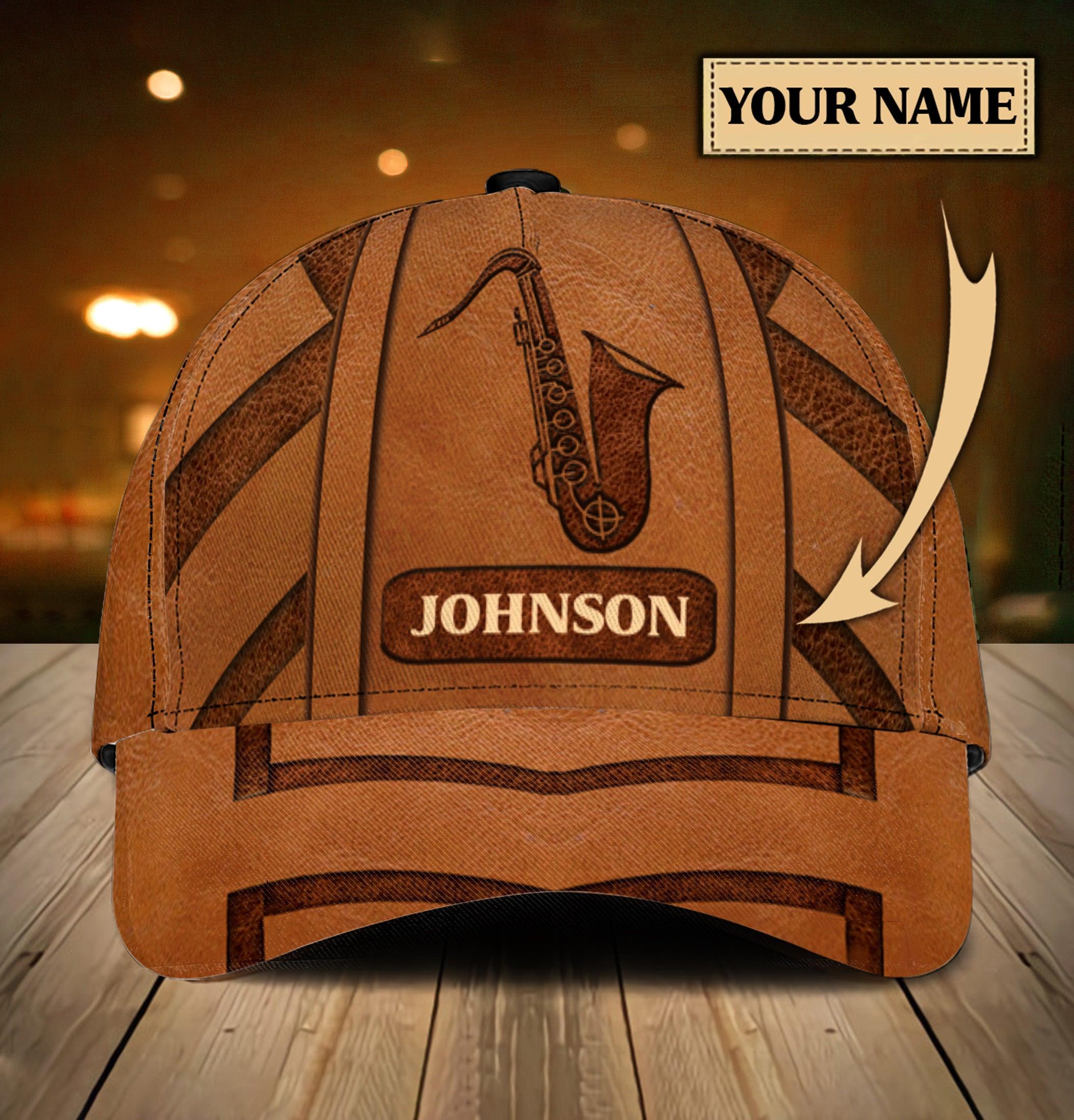 Personalized Saxophone Classic Cap, Personalized Gift for Music Lovers, Saxophone Lovers Trucker Hats Custom Hats Gifts For Men & Women