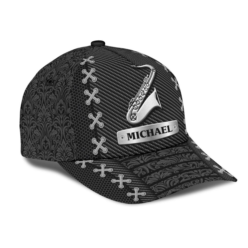 Personalized Saxophone Classic Cap, Personalized Gift for Music Lovers, Saxophone Lovers Trucker Hats Custom Hats Gifts For Men & Women