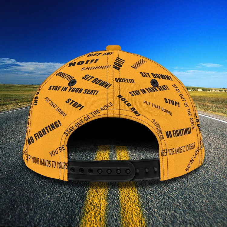 Personalized School Bus Drivers Classic Cap for Men, School Bus Background Hat for His Birthday Trucker Hats Custom Hats Gifts For Men & Women