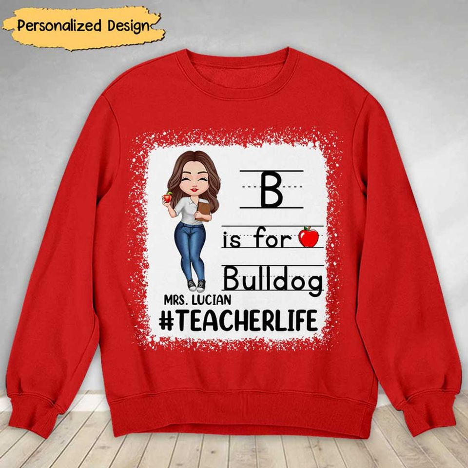 Personalized School Mascot Custom Teacher 3D Sweatshirt, Custom Gifts For Teacher