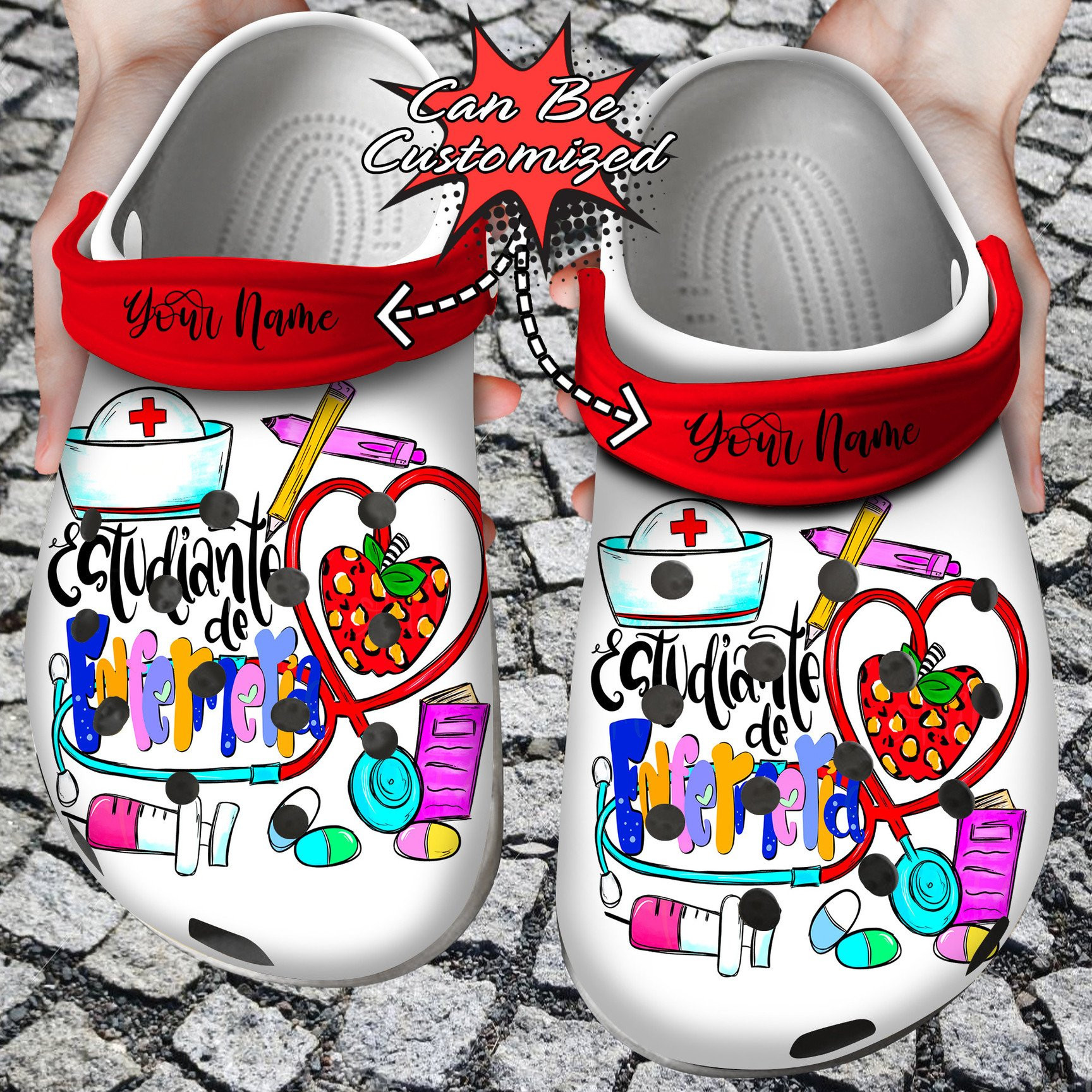 Personalized School Registered Nurse clog Shoes Custom