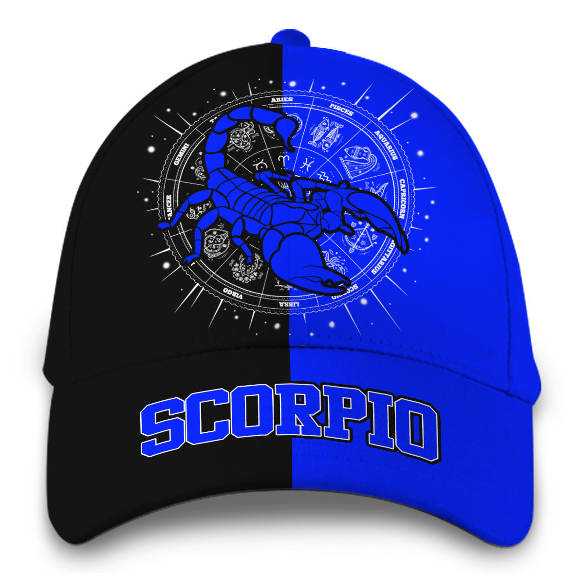 Personalized Scorpio Blue Zodiac Hat Classic Cap Trucker Hats Custom Hats Gifts For Men & Women